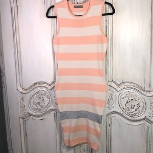 Camilla and Marc Bodycon Knit Stripe Sleeveless Dress Size S-M